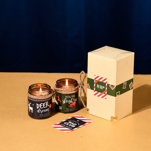 Oh What Fun! - Set of 2 Scented Candle Jars with Lid