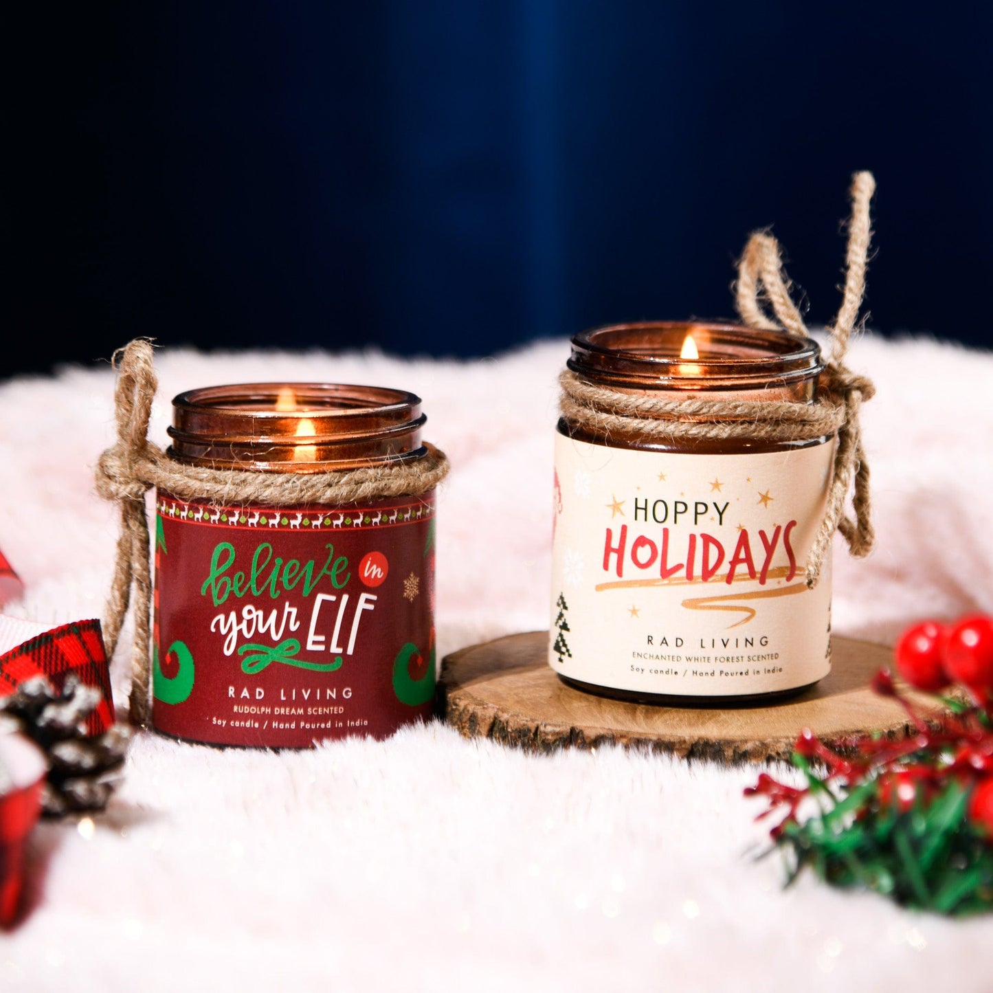 Oh What Fun! - Set of 2 Scented Candle Jars with Lid