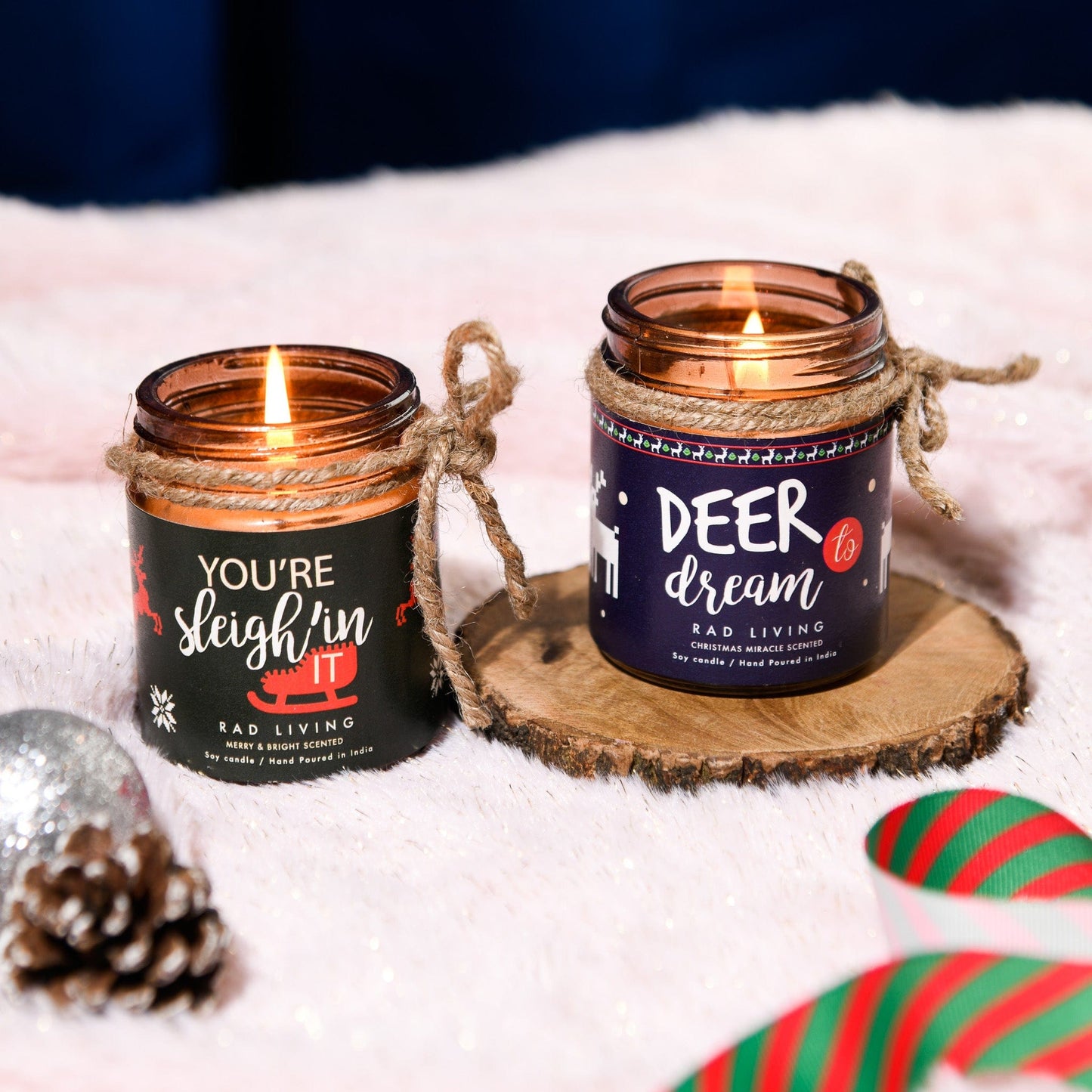 Oh What Fun! - Set of 2 Scented Candle Jars with Lid