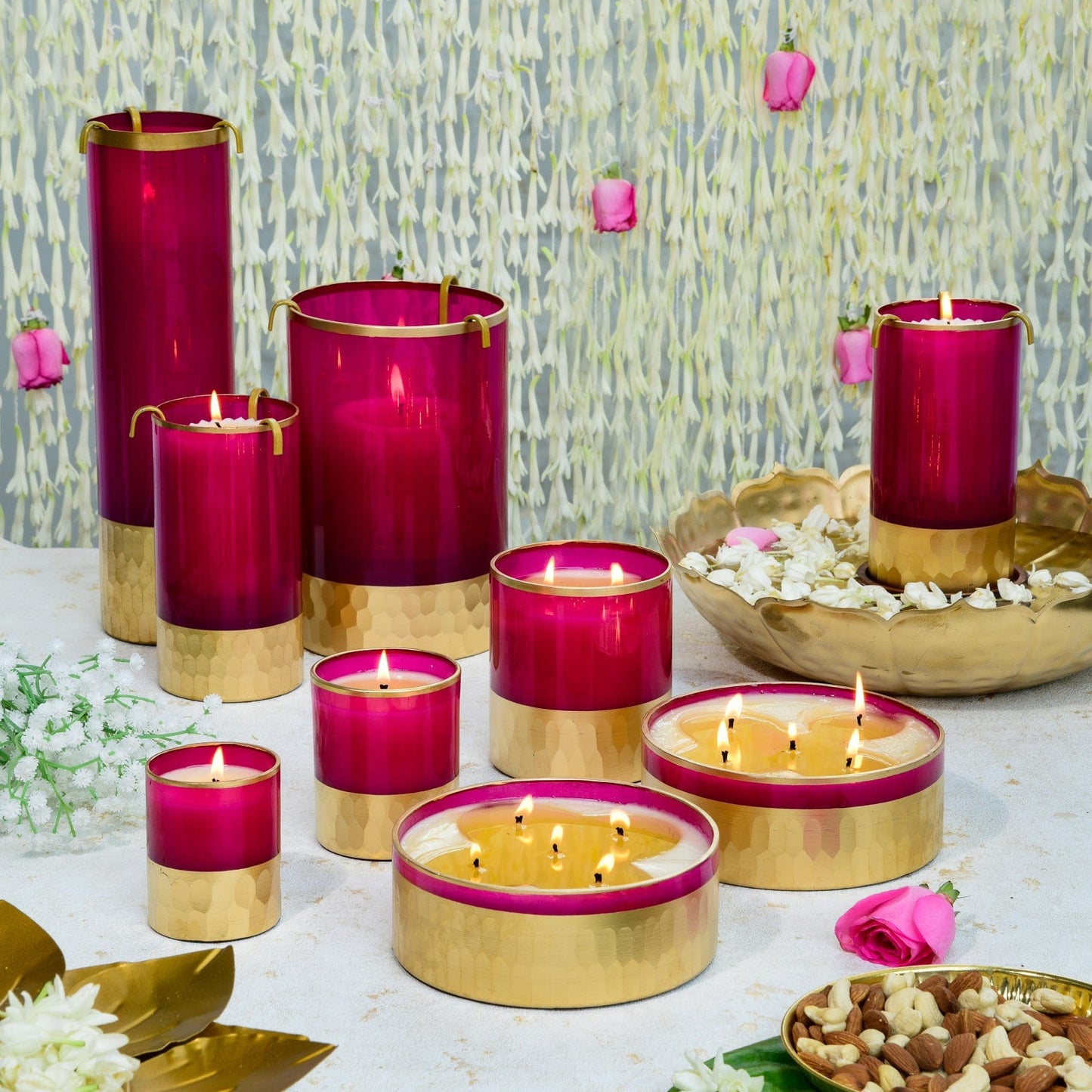 Rani Pink - Large/ Double Wick Candle | Candle Light Burn Time 60 Hours | Scented Candle Online