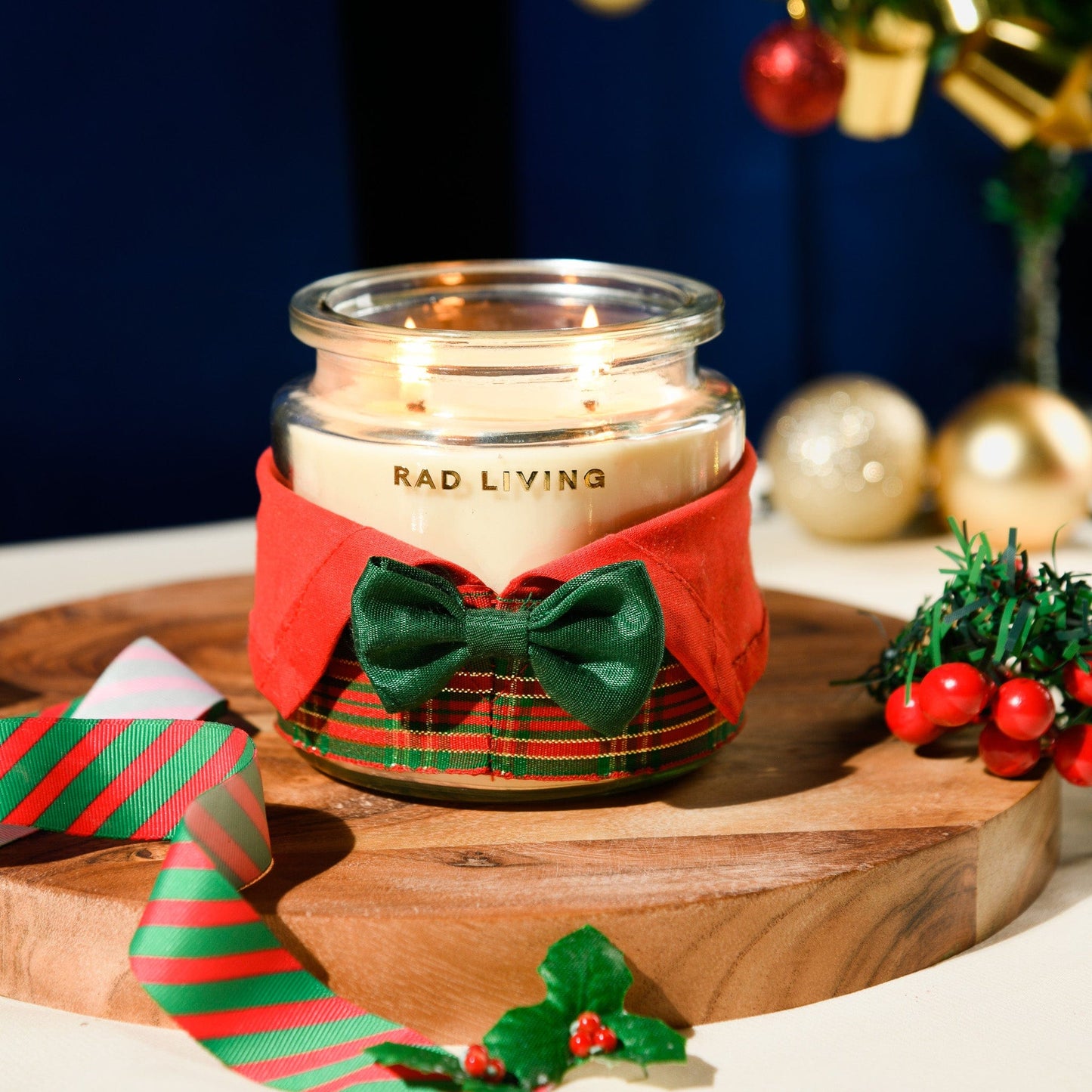 Jolly Santa - Scented Double Wick Candle Jar