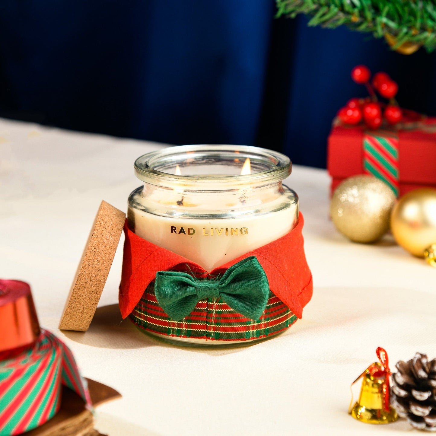Jolly Santa - Scented Double Wick Candle Jar