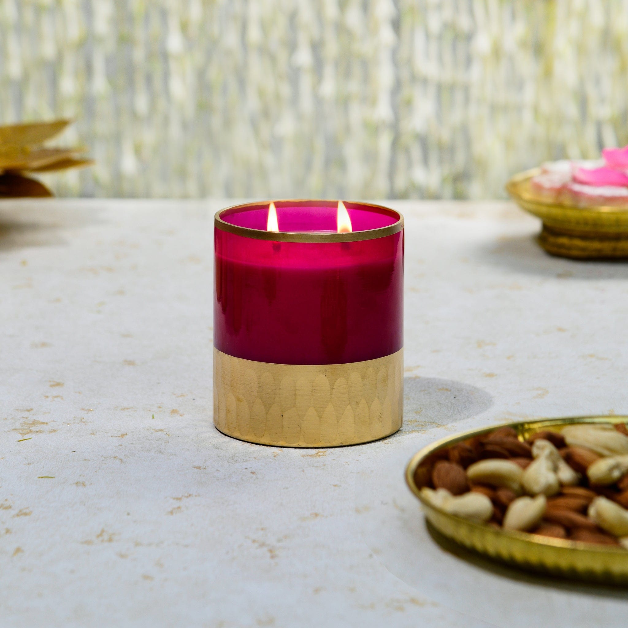Rani Pink - Large/ Double Wick Candle | Candle Light Burn Time 60 Hours | Scented Candle Online