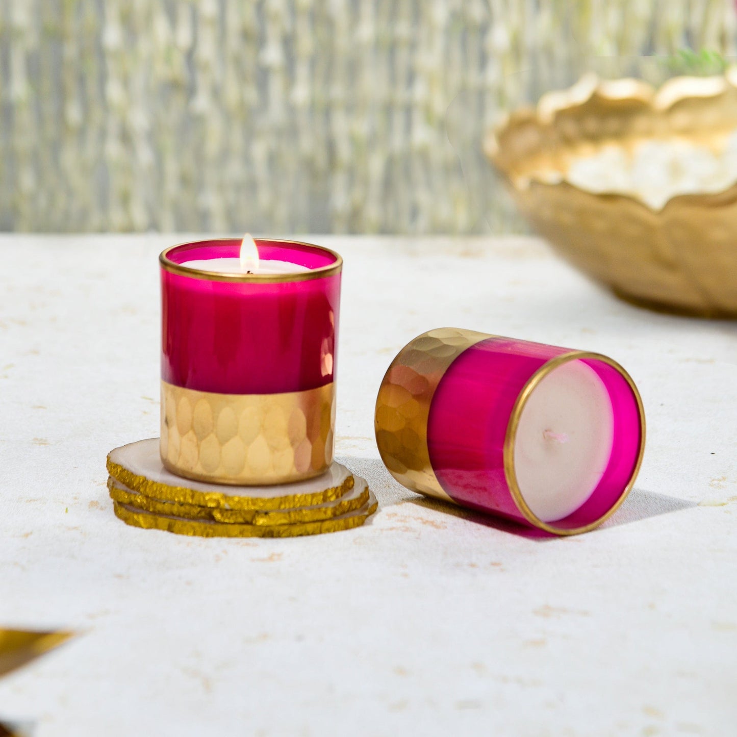 Set of Votive Candles - Rani Pink