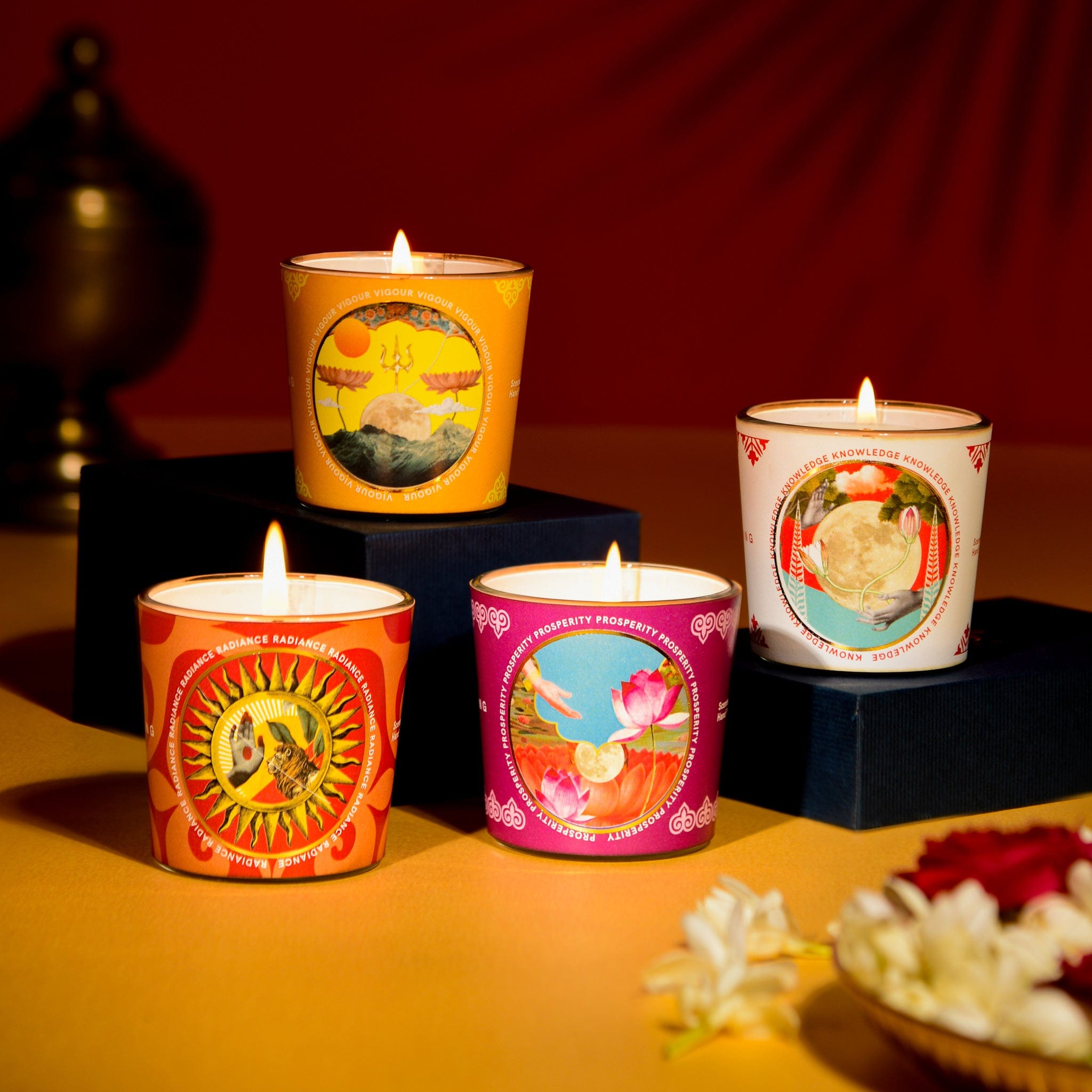 The Abundance Box - 4 Scented Votive Candles | Scented Candle Online