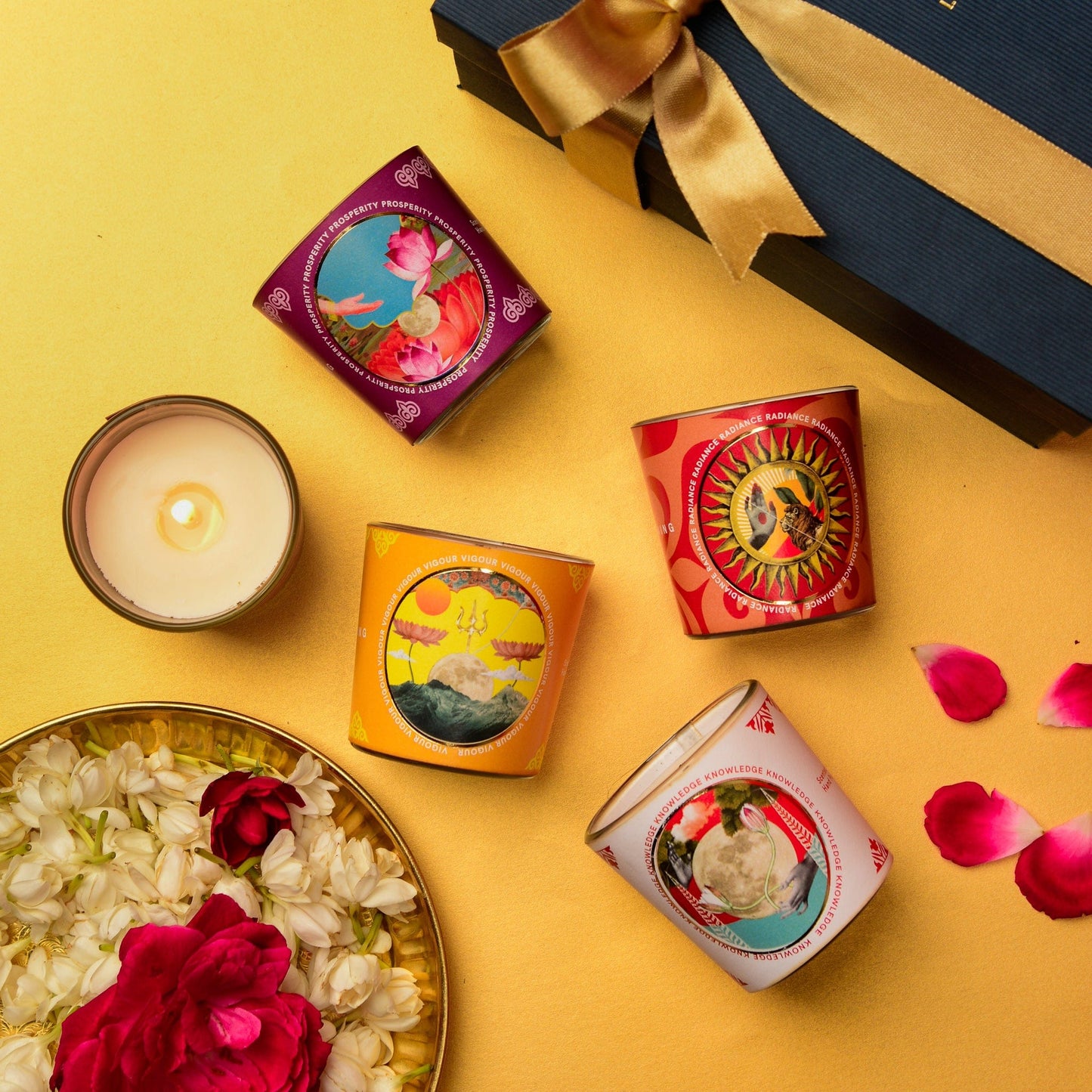 The Abundance Box - 4 Scented Votive Candles | Scented Candle Online