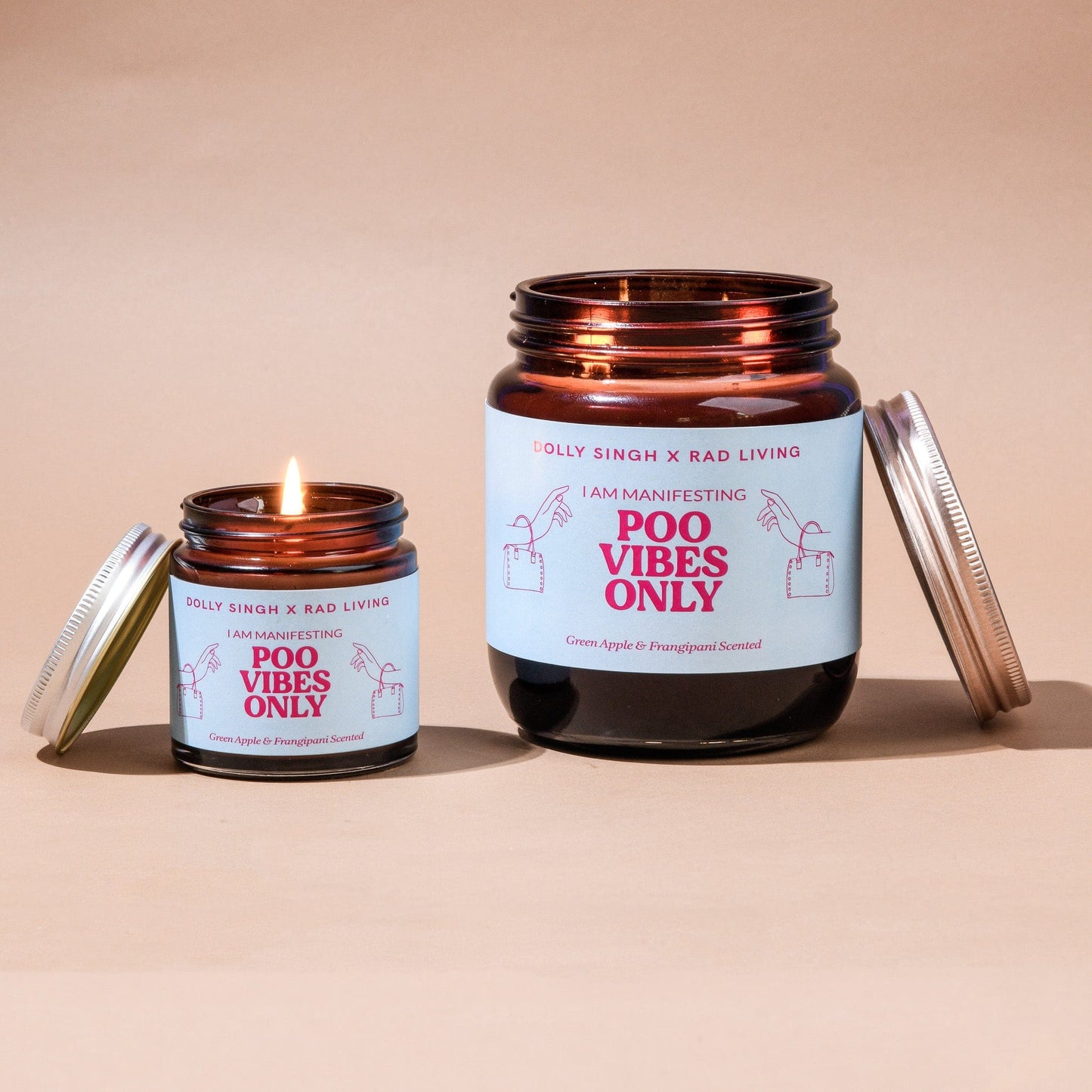 Poo Vibes Only - Green Apple & Frangipani Scented Candle