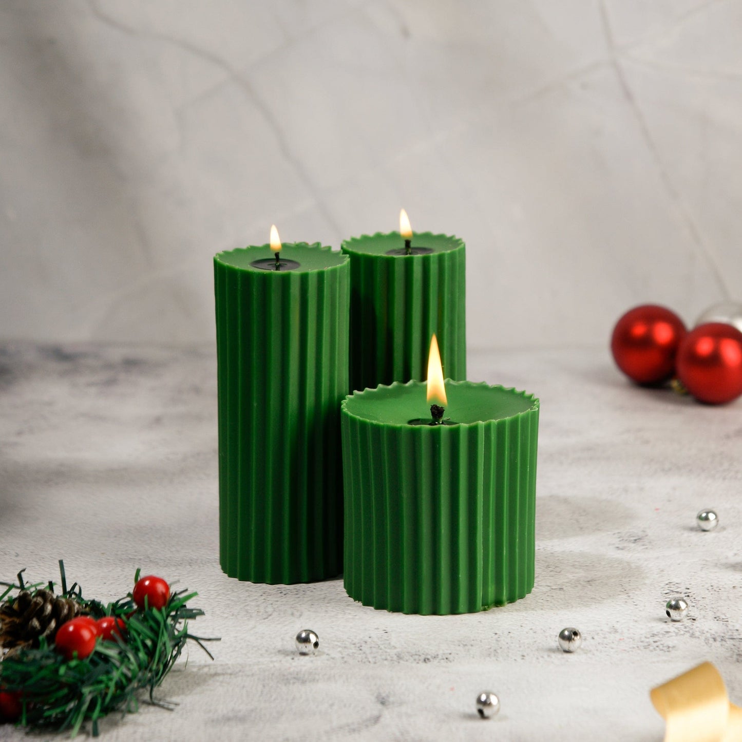 Combo of 3 Scented Pillar Candles- Belief & Faith