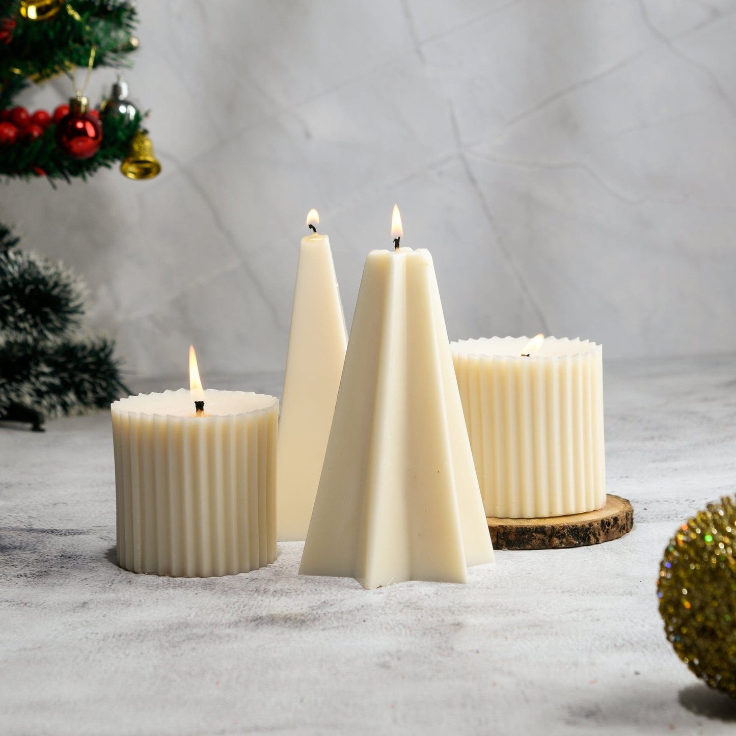 Set of 4 Cinnamon Roll Scented Candles - Hope, Grace & 2 Faith