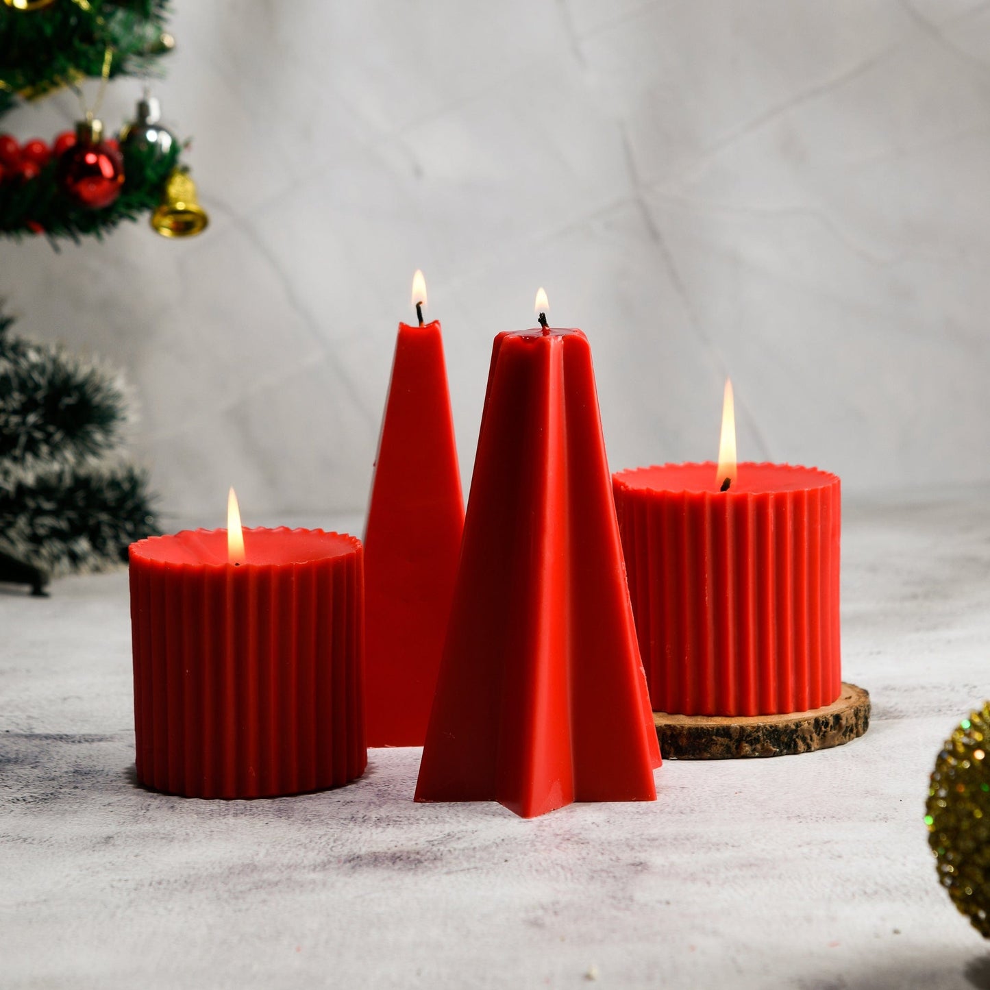 Set of 4 Bergamot & Vanilla Scented Candles - Hope, Grace & 2Faith