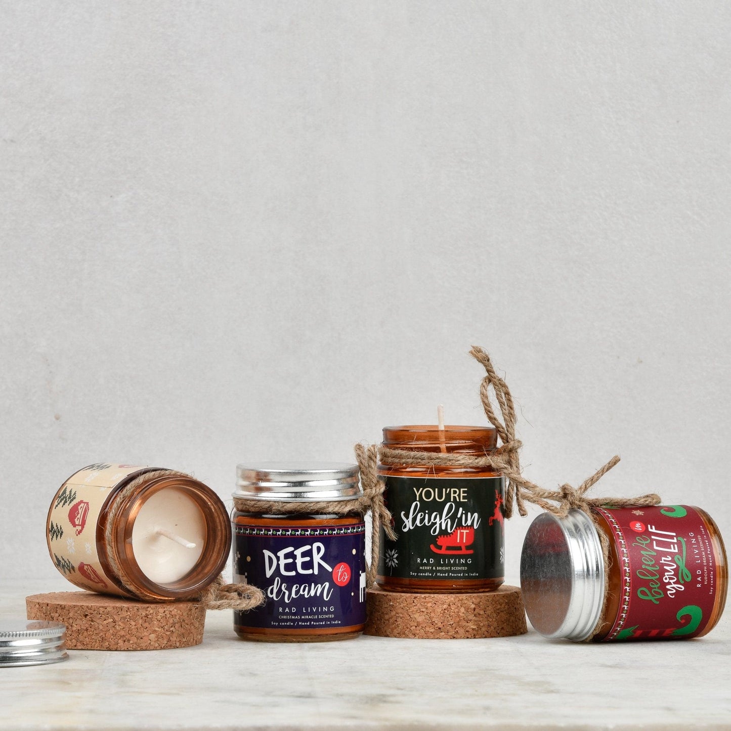 Oh What Fun! - Set of 2 Scented Candle Jars with Lid