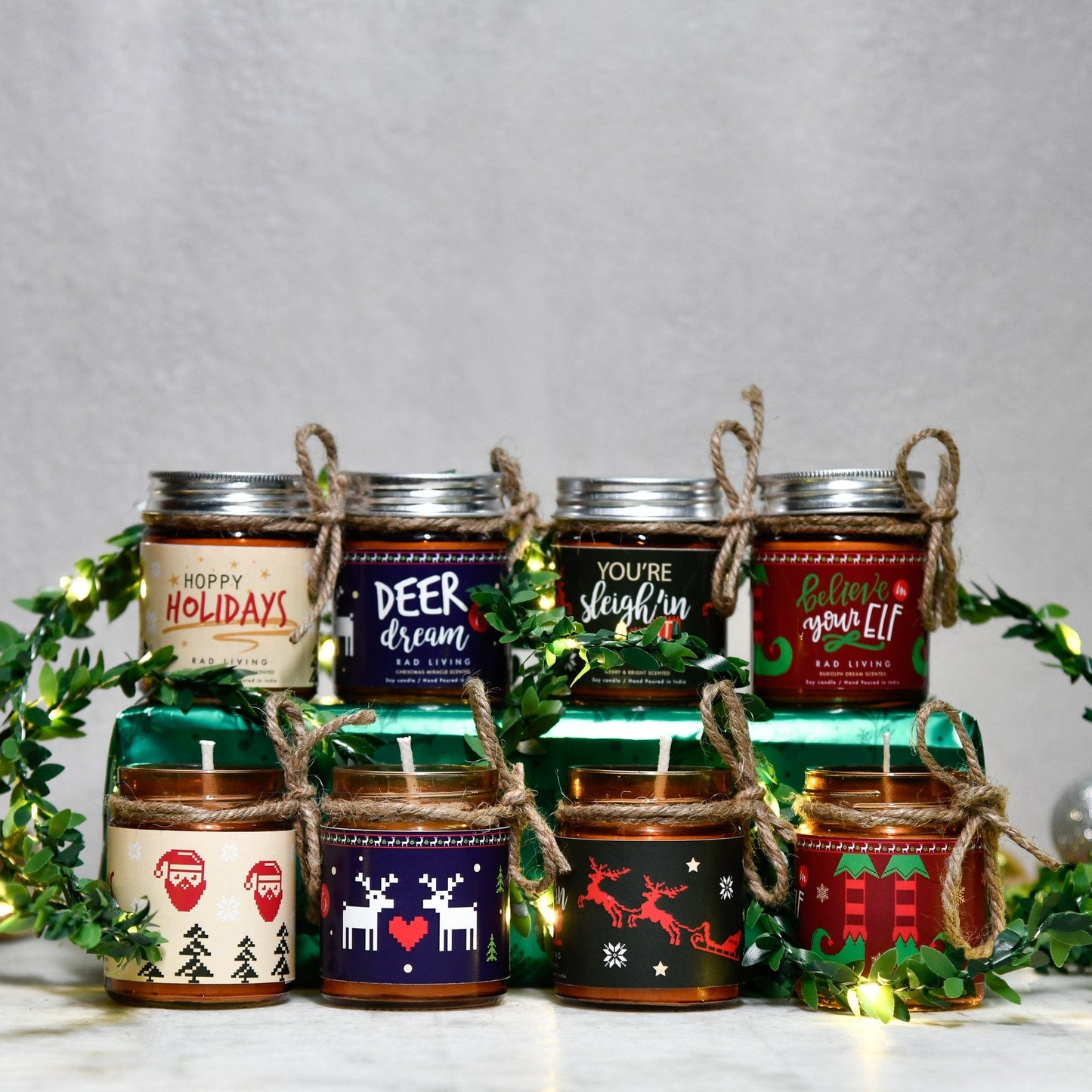 Oh What Fun! - Set of 2 Scented Candle Jars with Lid