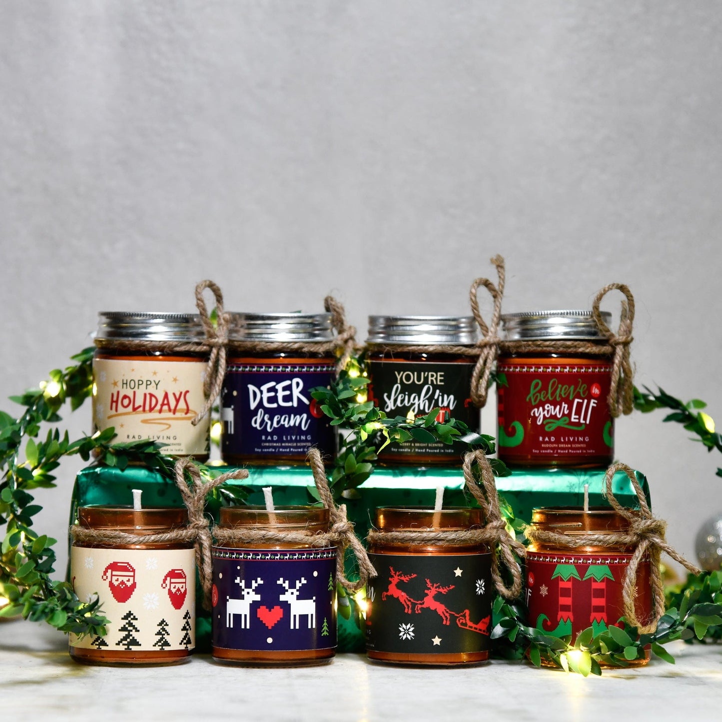 Set of 4 Scented Votive Candles - Oh What Fun!