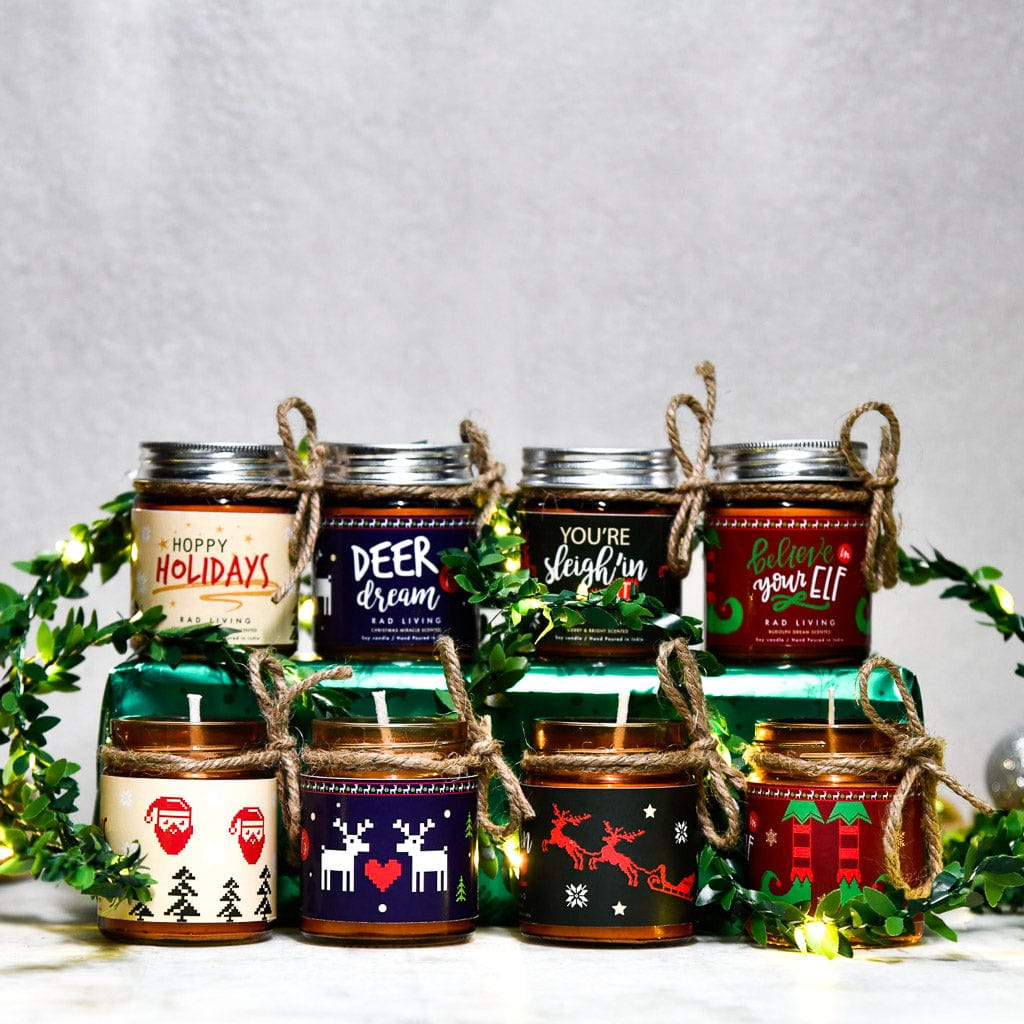 Set of 4 Scented Votive Candles - Oh What Fun!