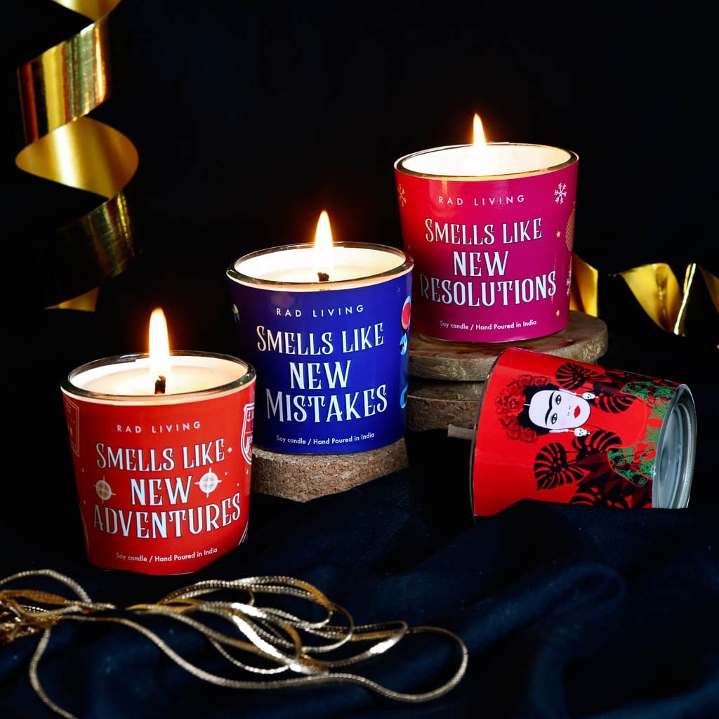 Scented Soy Wax Candles. Christmas Decoration Candles.