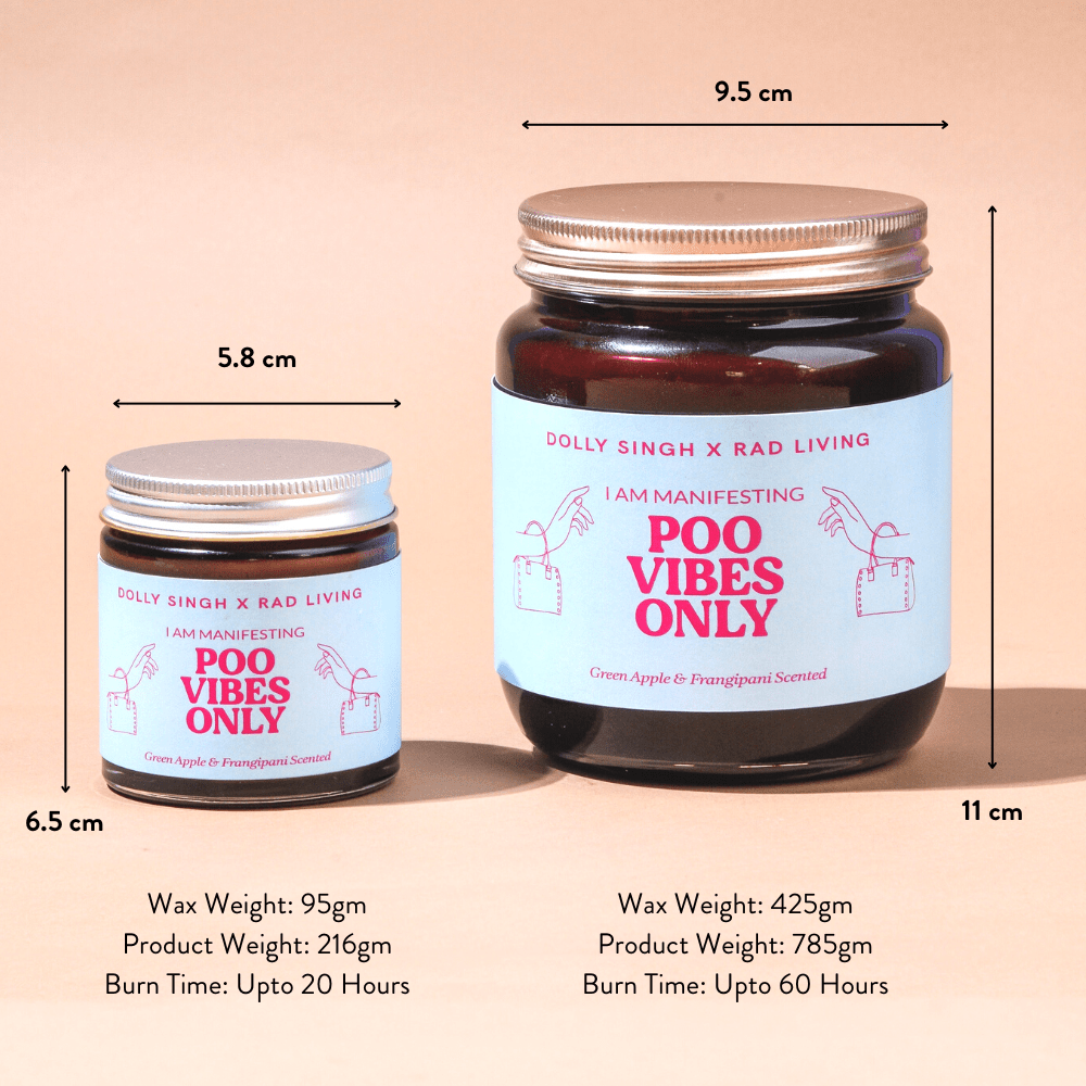 Poo Vibes Only - Green Apple & Frangipani Scented Candle
