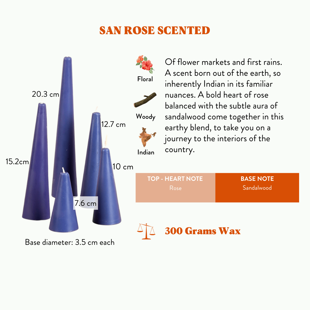 Infinity Set of 6 Violet Candles - San Rose Scented