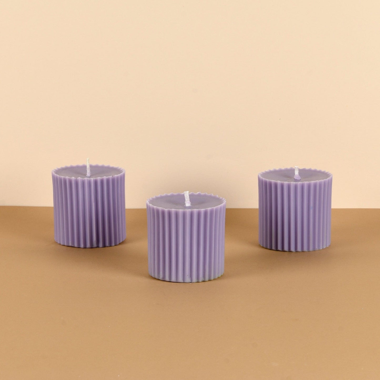Combo of 3 Powder Blue 'Faith' Candles - Oceanic Mist Scented