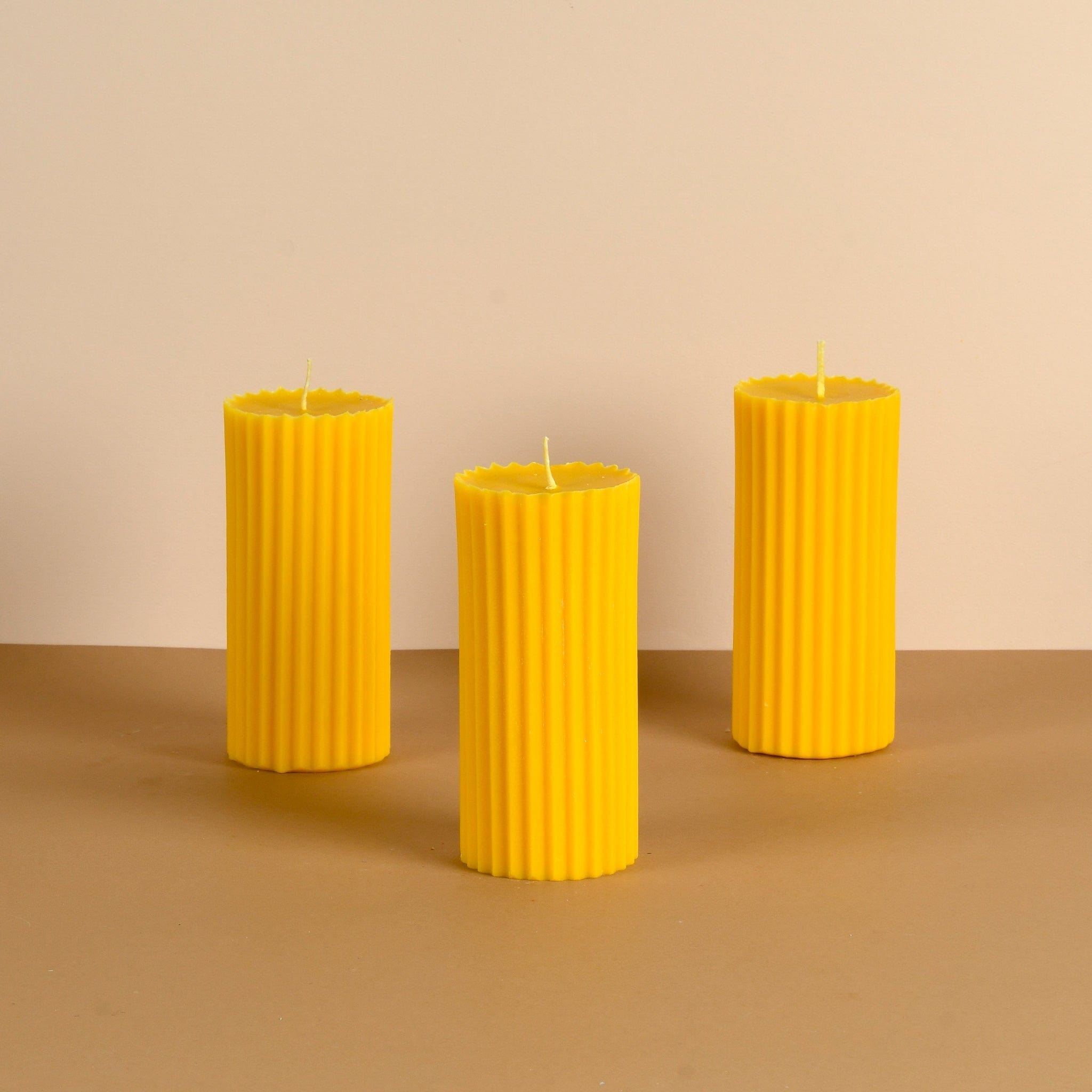 Combo of 3 Banana Yellow 'Belief' Candles - Fête Tropical Scented