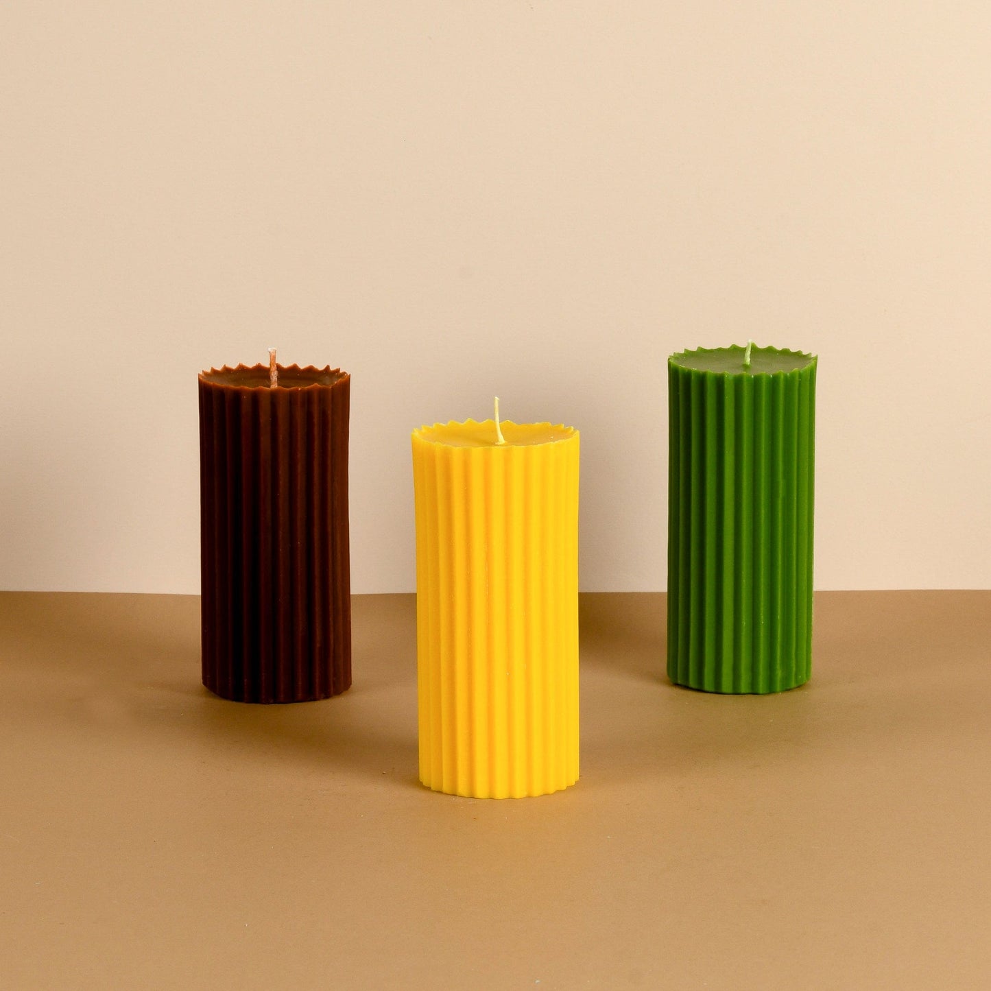 Combo of 3 Scented Multicolour 'Belief' Candles - 4 Colour Options