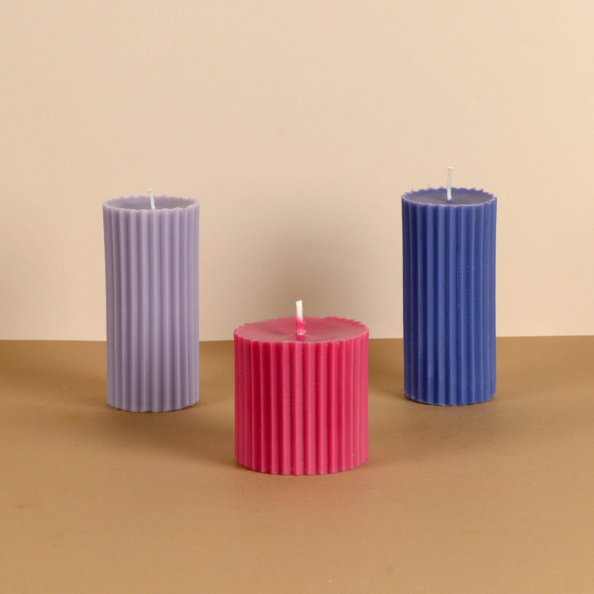 Set of 3 - Multicolour Belief & Faith candles