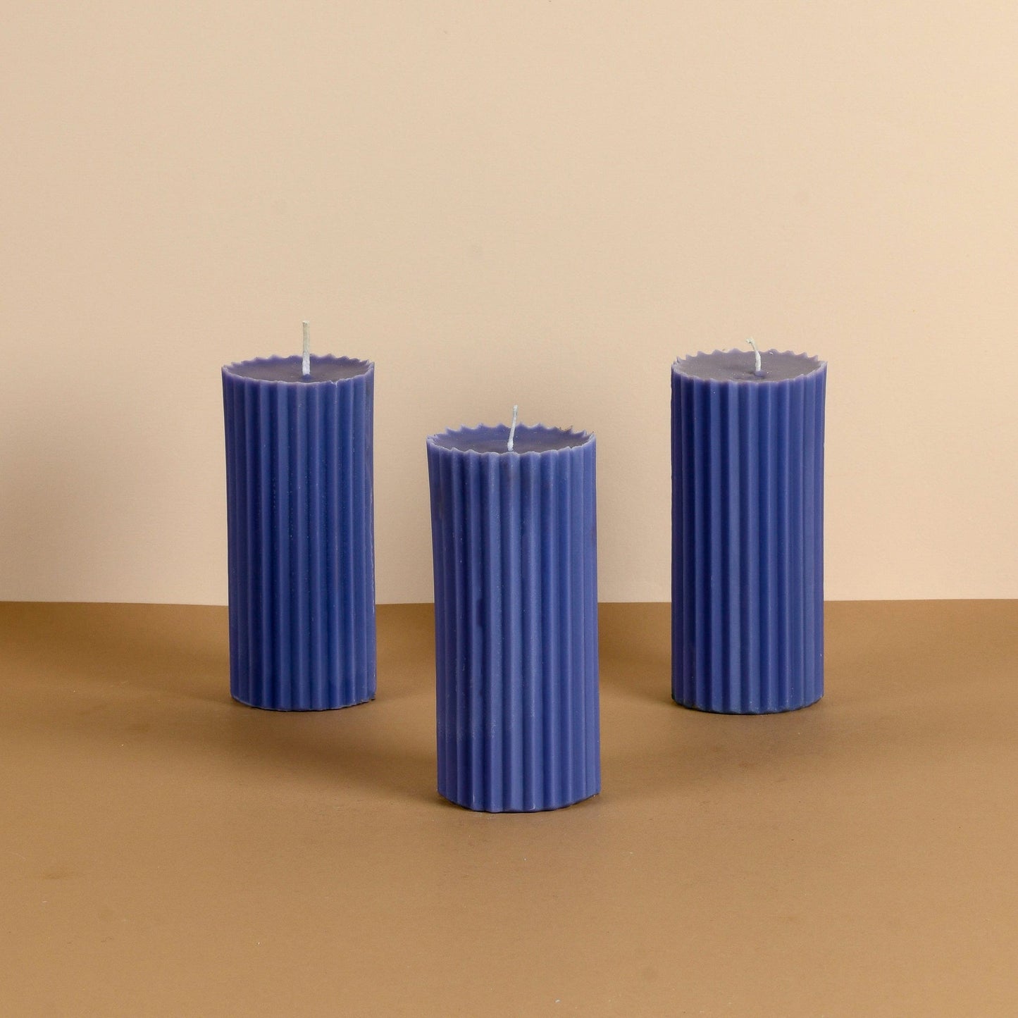 Combo of 3 Powder Blue 'Belief' Candles - Oceanic Mist Scented