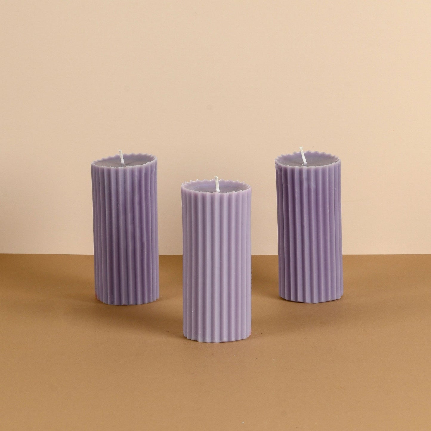 Combo of 3 Powder Blue 'Belief' Candles - Oceanic Mist Scented