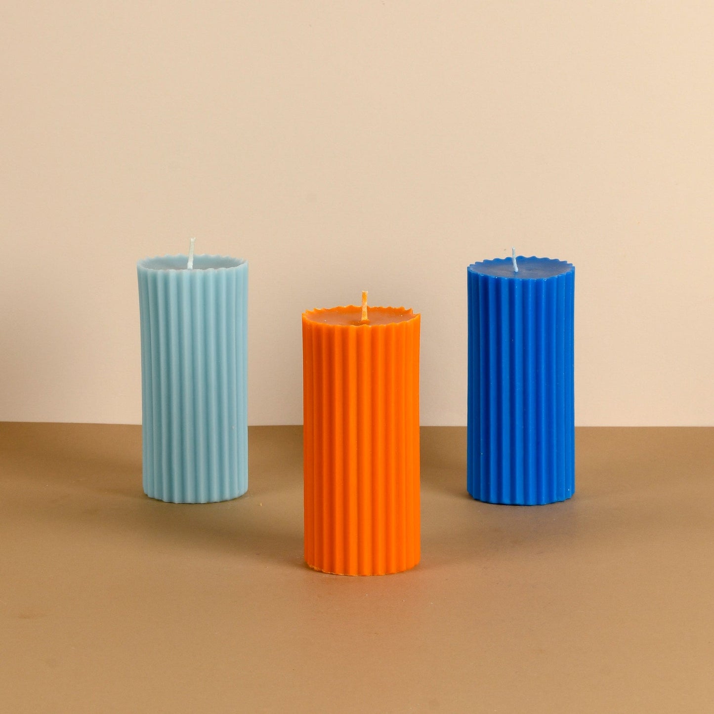 Combo of 3 Scented Multicolour 'Belief' Candles - 4 Colour Options