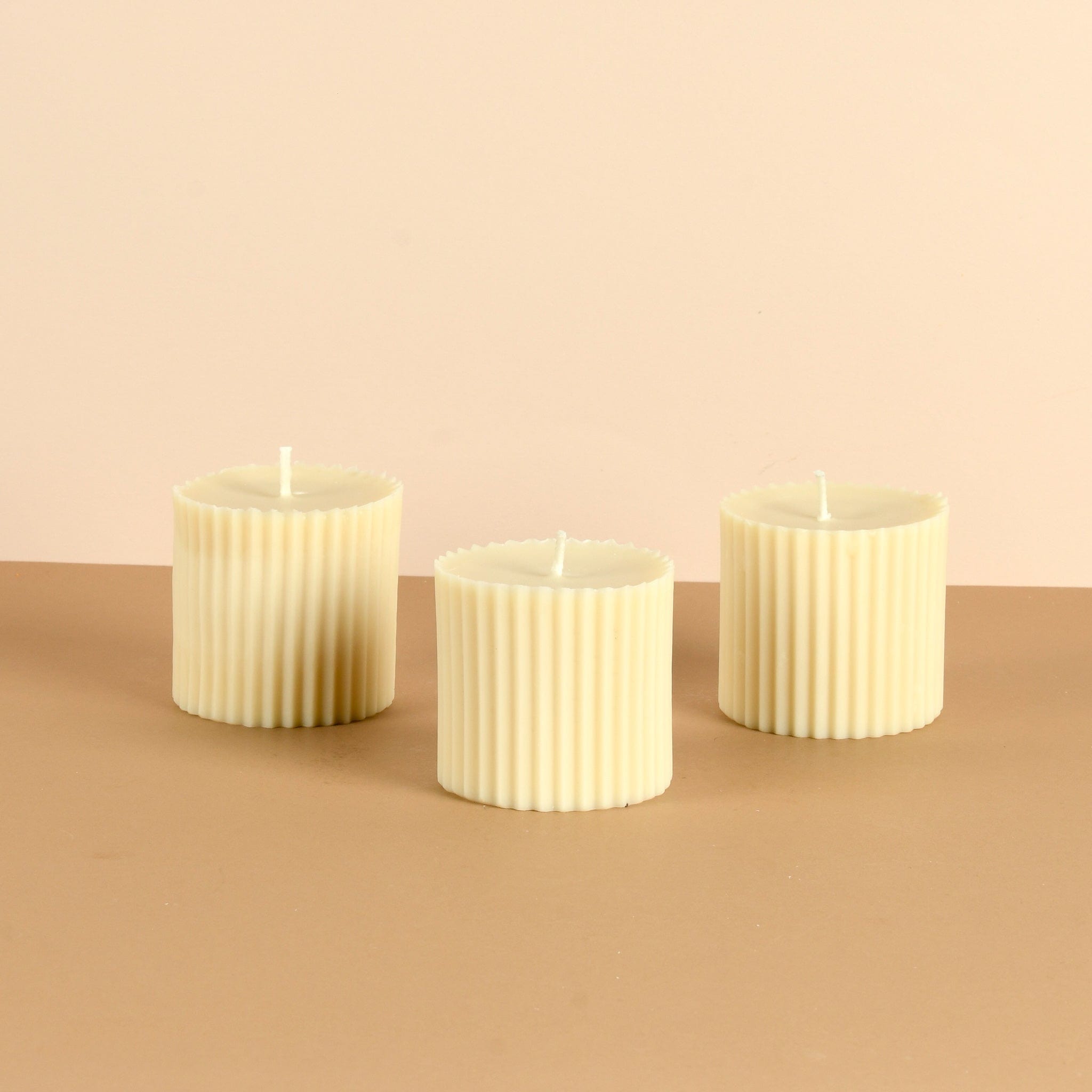 Combo of 3 Ivory 'Faith' Candles - Vanilla Cinnamon Scented