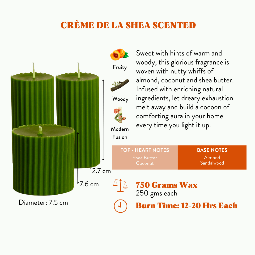 Combo of 2 'Belief' & 1 'Faith' Scented Candles - Crème de la Shea Scented