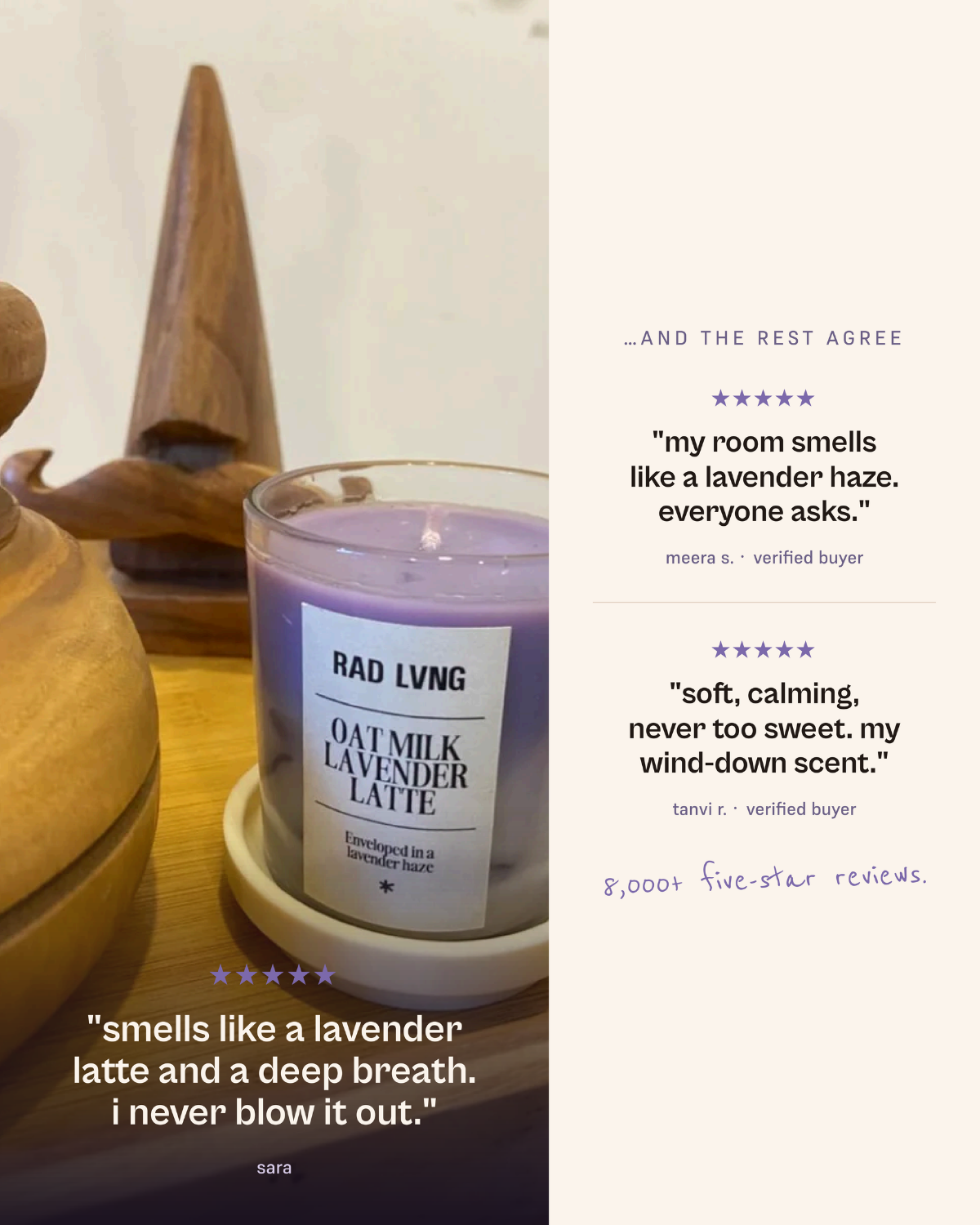 Oat Milk Lavender Latte - Scented Candle