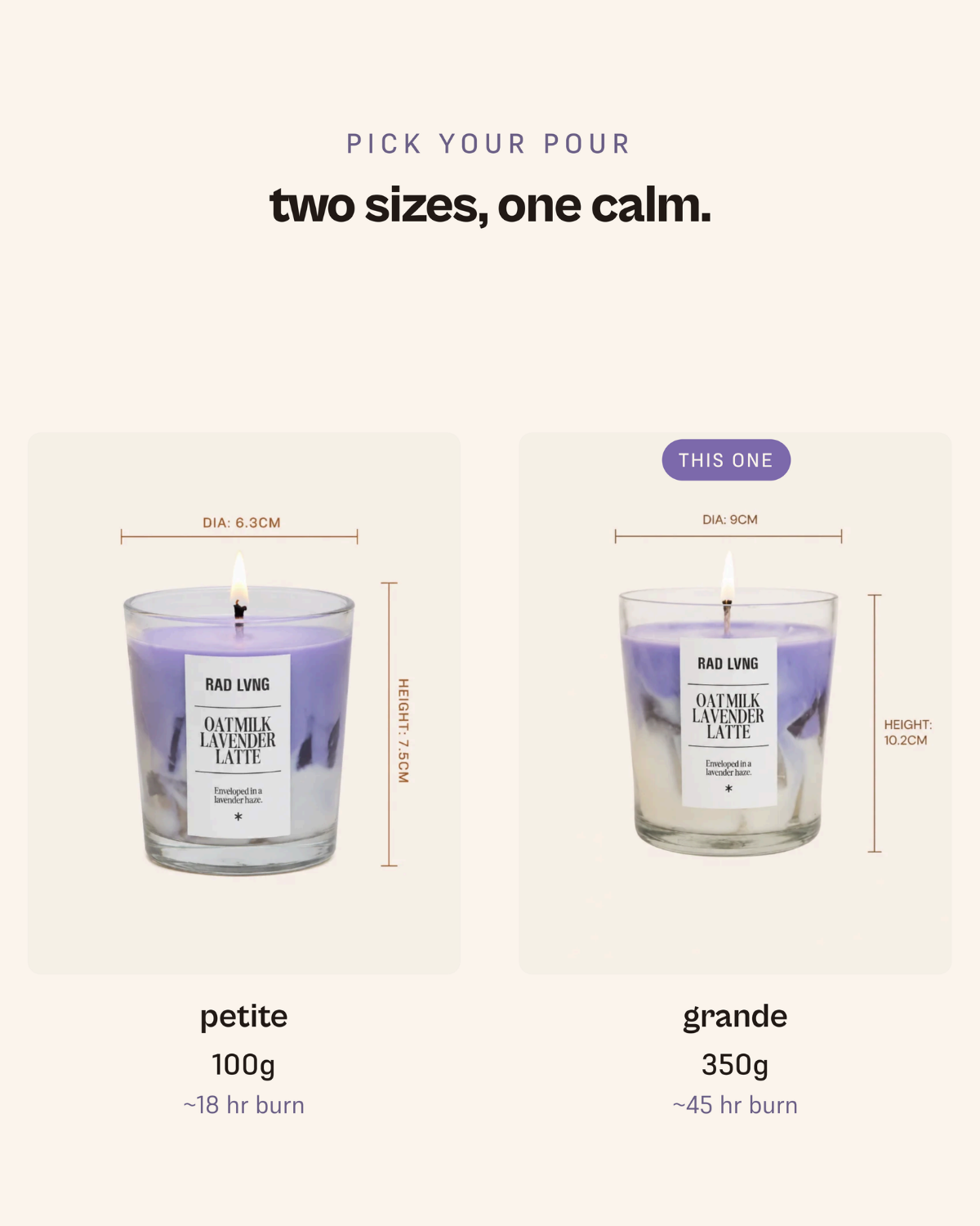Oat Milk Lavender Latte - Scented Candle