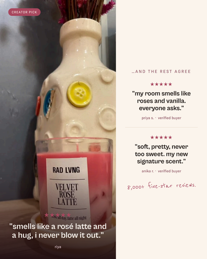 Velvet Rose Latte - Scented Candle