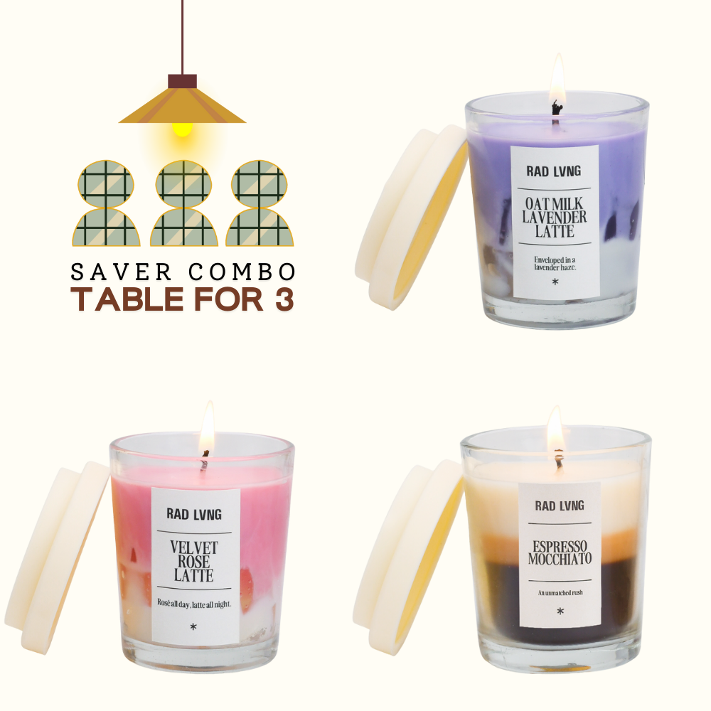 Table for 3 - Candle Café Combo - 3*Petite (100g)