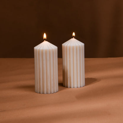 Ivory Candle Cluster - Vanilla Cinnamon Scented