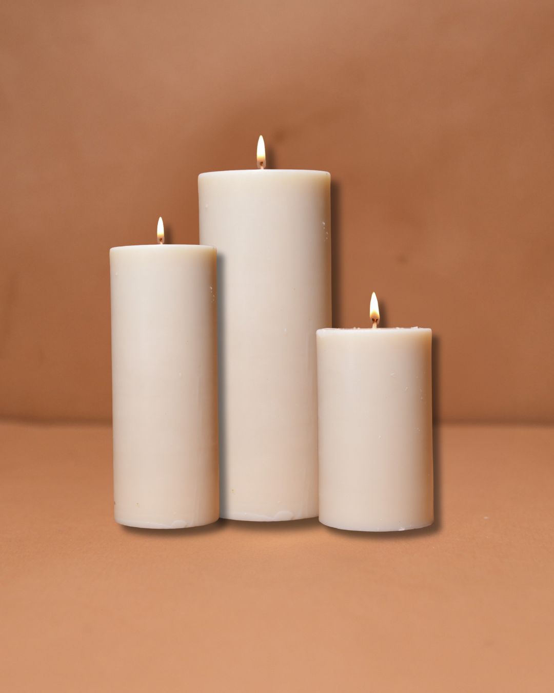 Unscented Pillar Candles