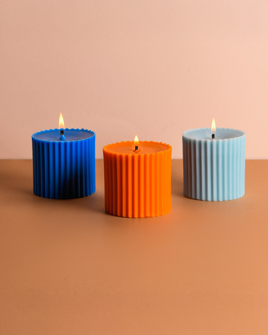 Set of 3 - Multicolour Faith Candles