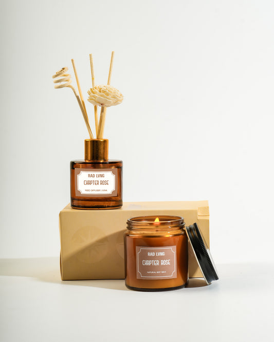 Chapter Rose - Candle with Reed Diffuser