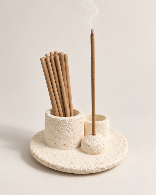 The Incense Altar by RAD LVNG, a cement incense holder