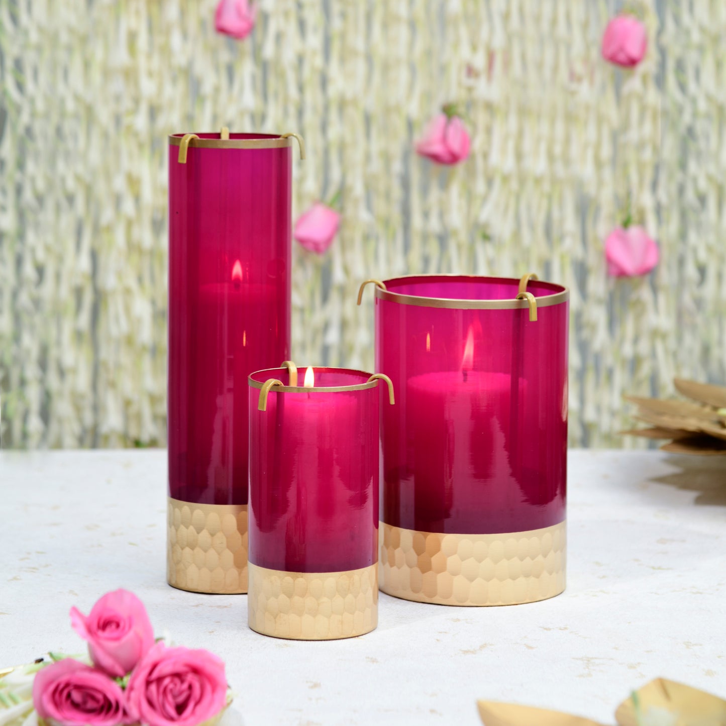 Candle Holders - Rani Pink