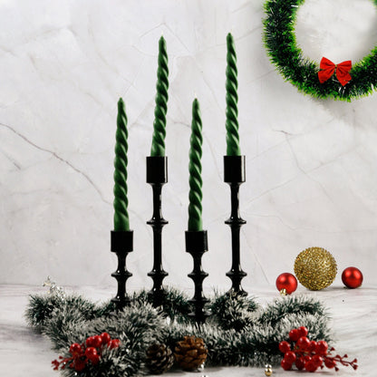 Set of 4 Twirl Taper Candles - 9 Colour and Fragrance Options