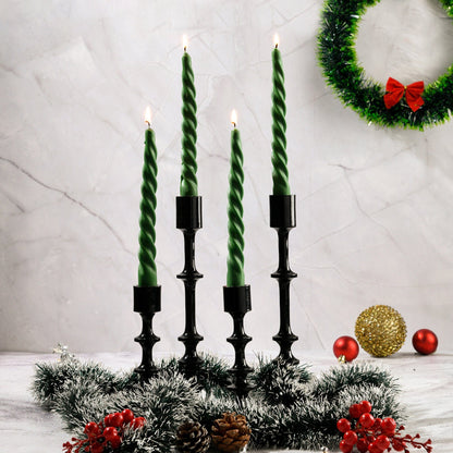 Set of 4 Twirl Taper Candles - 9 Colour and Fragrance Options