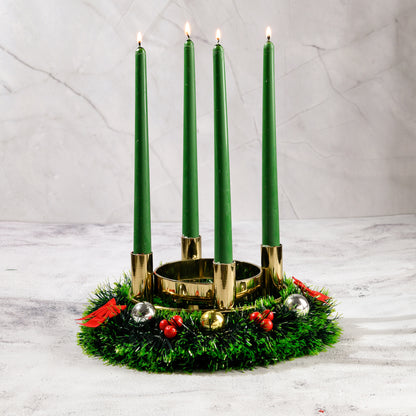 Set of 4 Twirl Taper Candles - Vanilla Cinnamon Scented