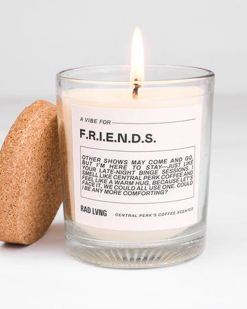 F.R.I.E.N.D.S Central Perk coffee scented candle in glass jar