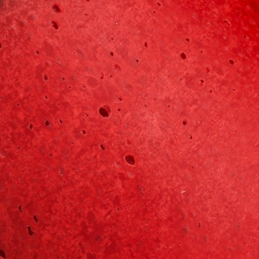 Red Cold Pour Mottled Pillar Candle