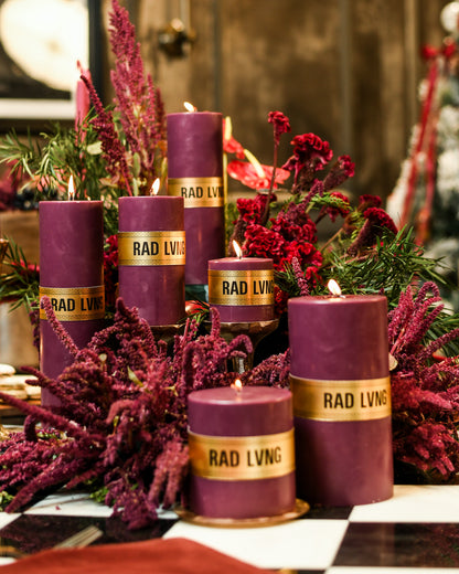 Plum Pillar Candles