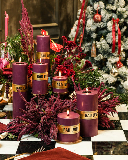 Plum Pillar Candles