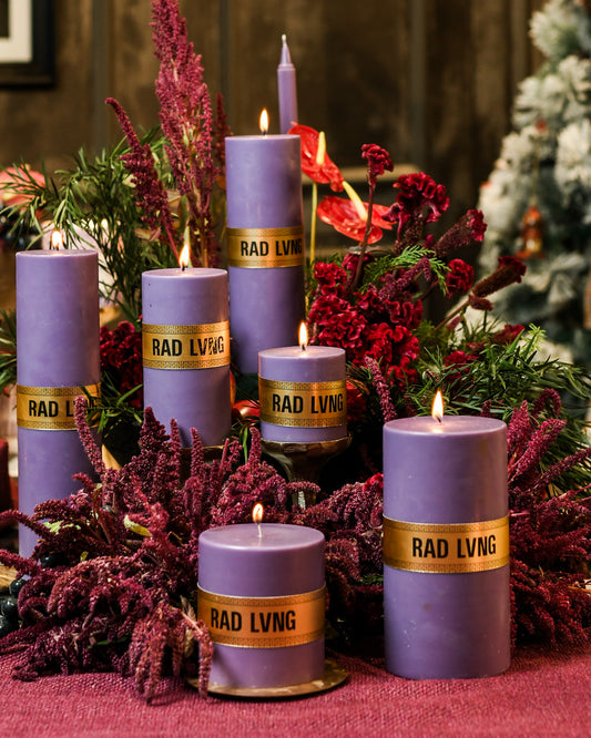 Purple Pillar Candles