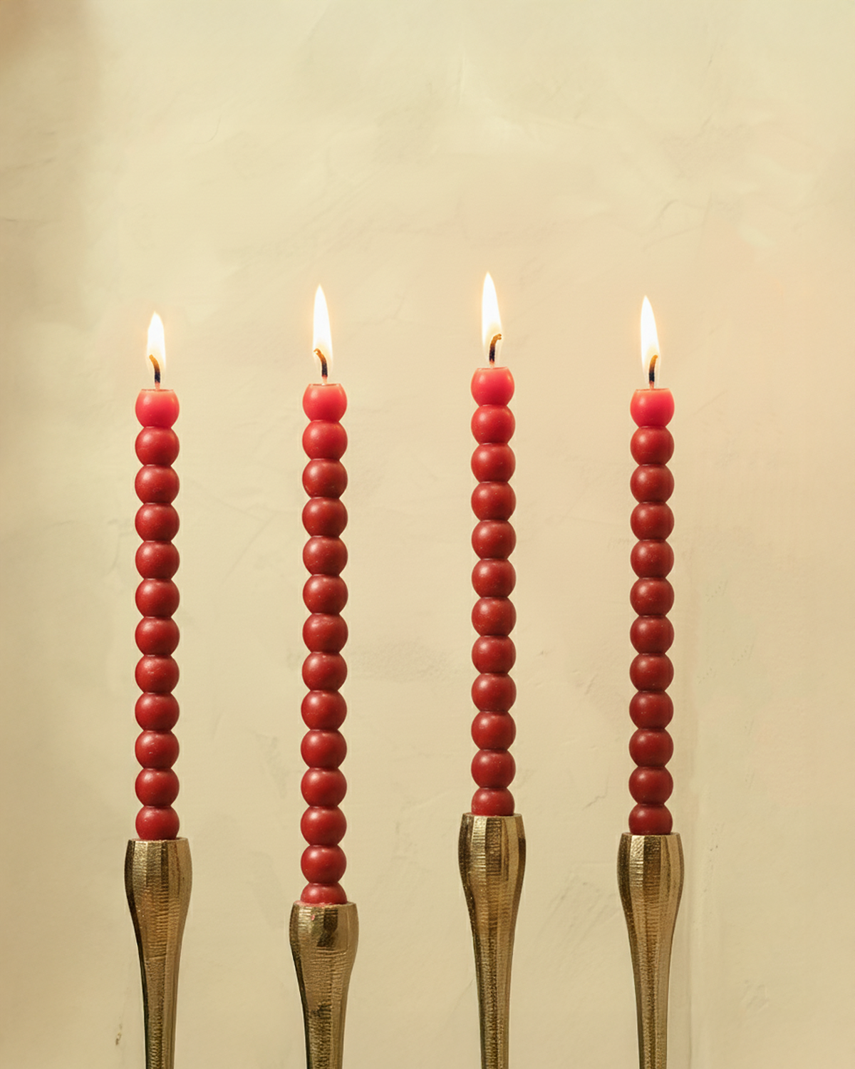 Bubbles Christmas Candlesticks - Set of 4