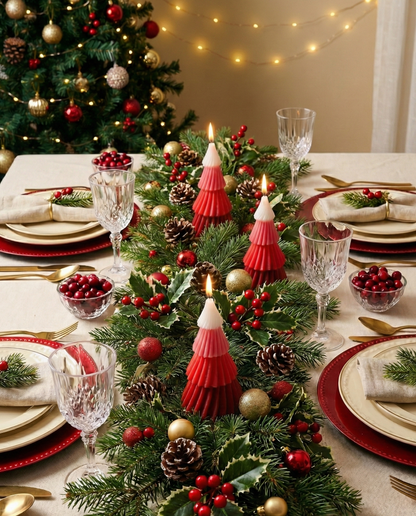 Set of 3 - Christmas Tree Candle